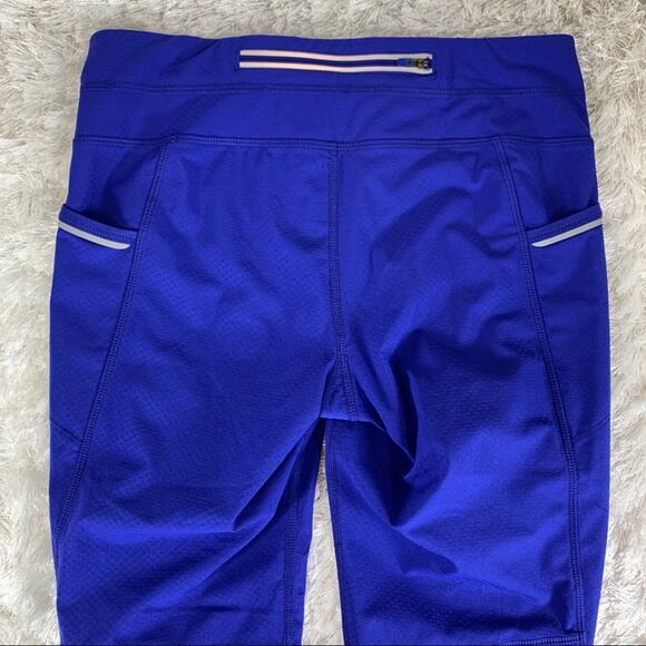 Athleta Bright Royal Blue Crop Leggings Sz Small - Picture 5 of 7